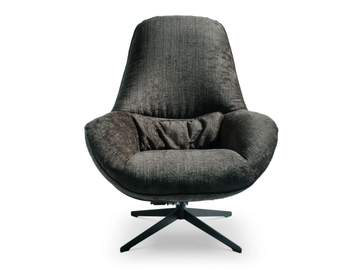 MOMO LOUNGE - Swivel fabric armchair with 4-spoke base with armrests by Christine Kröncke Interior Design - view 2